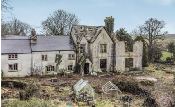 Derelict old manor house for sale