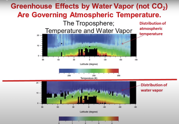 Greenhouse effect and water vapour