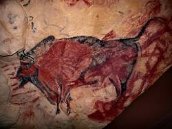 Stone
age picture of Bison - Altamira, Northern Spain Stone age picture of Bison - Altamira, Northern
Spain